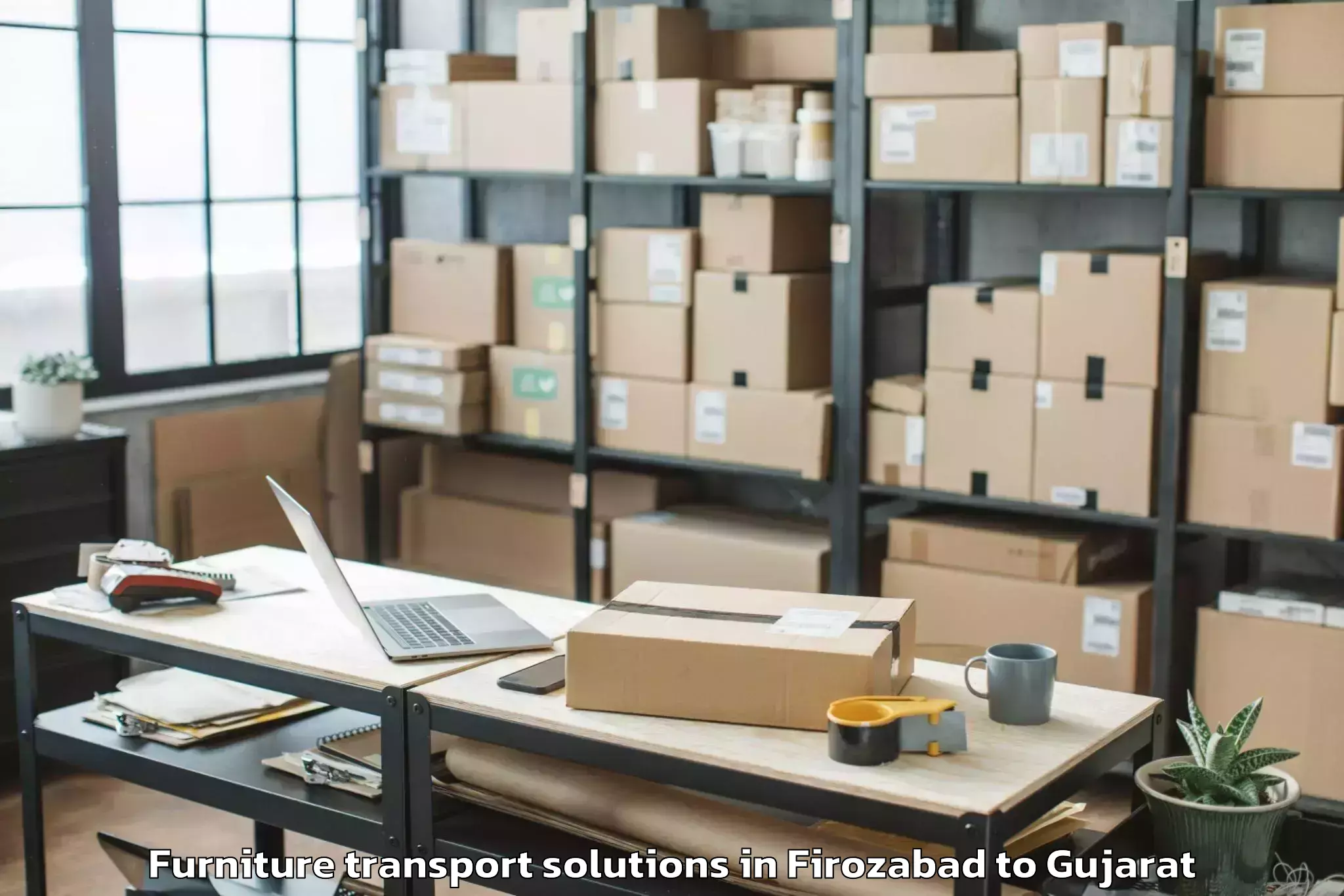 Comprehensive Firozabad to Adalaj Furniture Transport Solutions